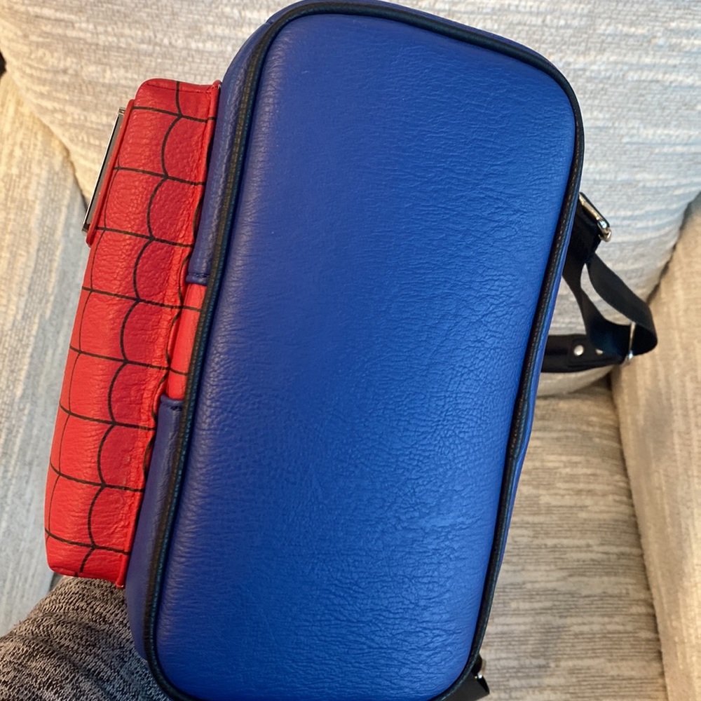 LOUNGEFLY Marvel Spider-Man Classic Mini  Leather Backpack - Picture 9 of 10